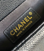 CHANEL SMALL BOY BAG 20 IN BLACK LAMBSKIN GOLD HARDWARE