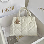 DIOR TOUJOURS 28 BAG IN MILK WHITE LAMBSKIN