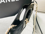 CHANEL MINI 23 SHOPPING BAG IN GLOSSY BLACK MIX WHITE CALFSKIN