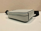 PRADA CHEST BAG 20 IN ECHO GRAY SAFFIANO LEATHER
