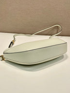 PRADA DUMPLING BAG 30 IN WHTE CALFSKIN