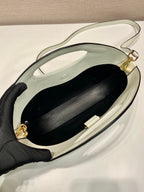 PRADA DUMPLING BAG 30 IN WHTE CALFSKIN