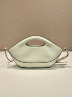 PRADA DUMPLING BAG 30 IN WHTE CALFSKIN
