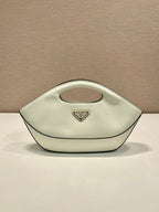 PRADA DUMPLING BAG 30 IN WHTE CALFSKIN