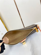 POCHETTE TIRETTE 22 IN BROWN MONOGRAM CANVAS GOLD BUCKLE