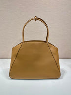 PRADA ELEGANT TOTE BAG 40 IN CIDER BROWN SMOOTH CALFSKIN