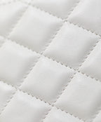 CHANEL 25S VANITY BAG 17 CM IN WHITE LAMBSKIN WITH PEARL STRAP