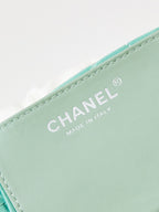 CC MINI 20 HOBO BAG IN WHITE MIX LIGHT GREEN CALFSKIN
