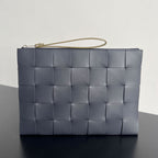 LARGE CASSETTE POUCH 35 IN TROUT GRAY CALFSKIN