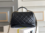 CHANEL MEDIUM 23 BAG WITH HANDLE IN BLACK LAMBSKIN