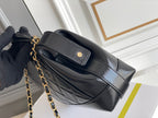 CHANEL MEDIUM 23 BAG WITH HANDLE IN BLACK LAMBSKIN