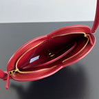 SOLSTICE HEART SHAPE 22 IN LIPSTICK RED LAMBSKIN