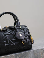 DIOR MEDIUM GROOVE BAG 20 IN BLACK MACROCANNAGE CALFSKIN WITH GOLD HARDWARE