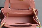 CHANEL 25S KELLY 19 CM IN WINE RED TWEED WITH GOLD HARDWARE