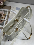 DIOR MEDIUM 37 TOUJOURS BAG IN WHITE MACROCANNAGE LAMBSKIN