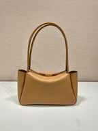 PRADA 28 LARGE BEIGE CALFSKIN HANDBAG