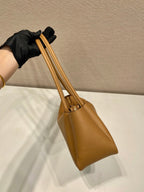 PRADA 28 LARGE BEIGE CALFSKIN HANDBAG