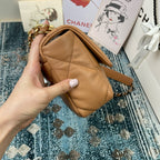 CHANEL MEDIUM 26 FLAP BAG IN PEANUT LAMBSKIN