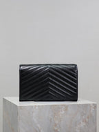 WOC 23 IN BLACK CAVIAR LAMBSKIN SILVER HARDWARE