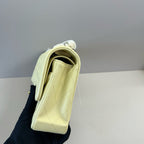 CHANEL 25C FLAP BAG 25 IN YELLOW QUILTED LAMBSKIN GOLD HARDWARE