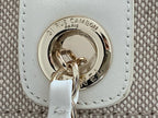 CHANEL SHOPPING BAG 38 IN BEIGE AND WHITE CANVAS