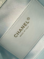 CHANEL 25 MINI HANDBAG 22CM IN BABY BLUE GRAINED CALFSKIN GOLD HARDWARE