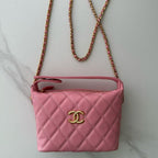CHANEL TOP HANDLE BAG 19 IN PINK GRAINED CALFSKIN