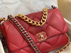 CHANEL 19 FLAP BAG 30 IN RED GOATSKIN