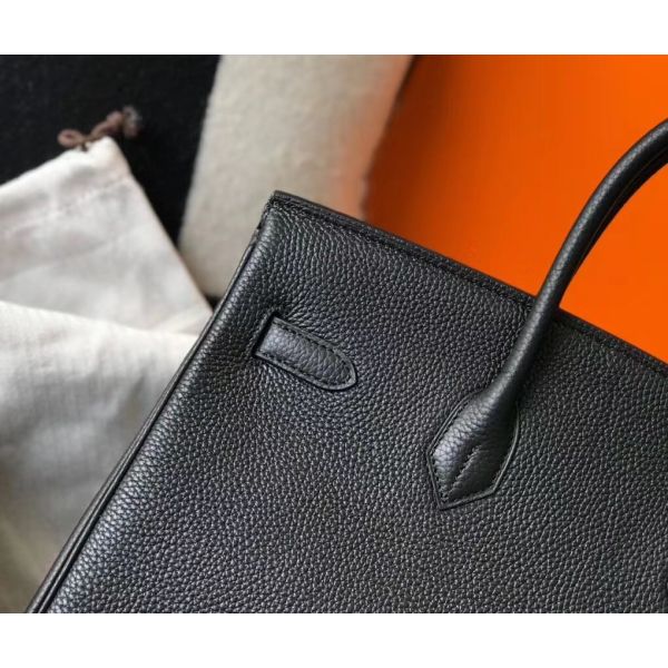 HERM Birkin 35cm Bag In Black Epsom Leather GHW