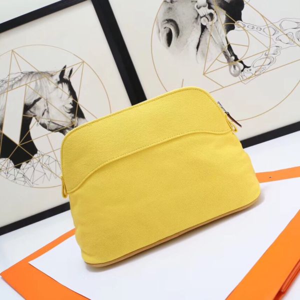 HERM Medium Bolide Travel Case In Yellow Cotton