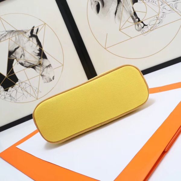 HERM Medium Bolide Travel Case In Yellow Cotton