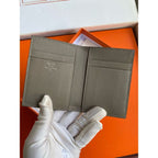 HERM MC¬≤ Euclide Card Holder in Tourterelle Shiny Alligator Leather