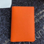 HERM MC¬≤ Euclide Card Holder In Orange Epsom Leather