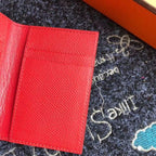 HERM MC¬≤ Euclide Card Holder In Red Epsom Leather