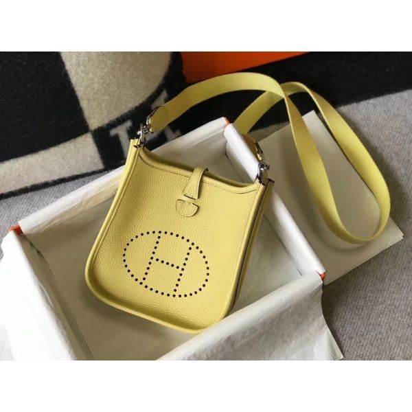 HERM Evelyne III TPM Mini Bag In Jaune Poussin Clemence Leather