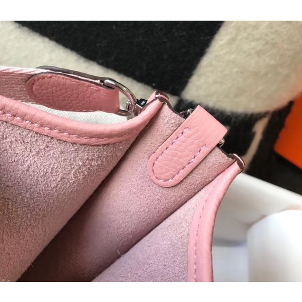 HERM Evelyne III TPM Bag In Pink Clemence Leather