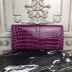 HERM Jige Elan 29 Clutch In Fuchsia Crocodile Leather