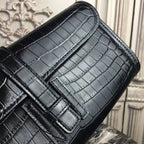 HERM Jige Elan 29 Clutch In Black Crocodile Leather