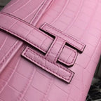 HERM Jige Elan 29 Clutch In Pink Crocodile Leather