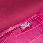 HERM Jige Elan 29 Clutch In Rose Red Crocodile Leather
