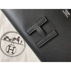 HERM Jige Elan 29 Clutch In Black Epsom Leather