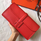 HERM Jige Elan 29 Clutch In Red Epsom Leather