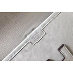 HERM Jige Elan 29 Clutch In White Epsom Leather