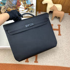 HERM Kelly Depeches 36 Monochrome Briefcase in Clemence Leather