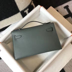 HERM Kelly Pochette Bag In Vert Amande Epsom Leather