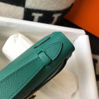 HERM Kelly Pochette Bag In Vert Veronese Epsom Leather