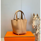 HERM Picotin Lock 18 Bag In Chai Clemence Leather