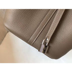 HERM Picotin Lock 18 Bag In Trench Clemence Leather