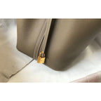 HERM Picotin Lock 22 Bag In Taupe Clemence Leather