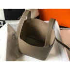 HERM Picotin Lock 22 Bag In Taupe Clemence Leather